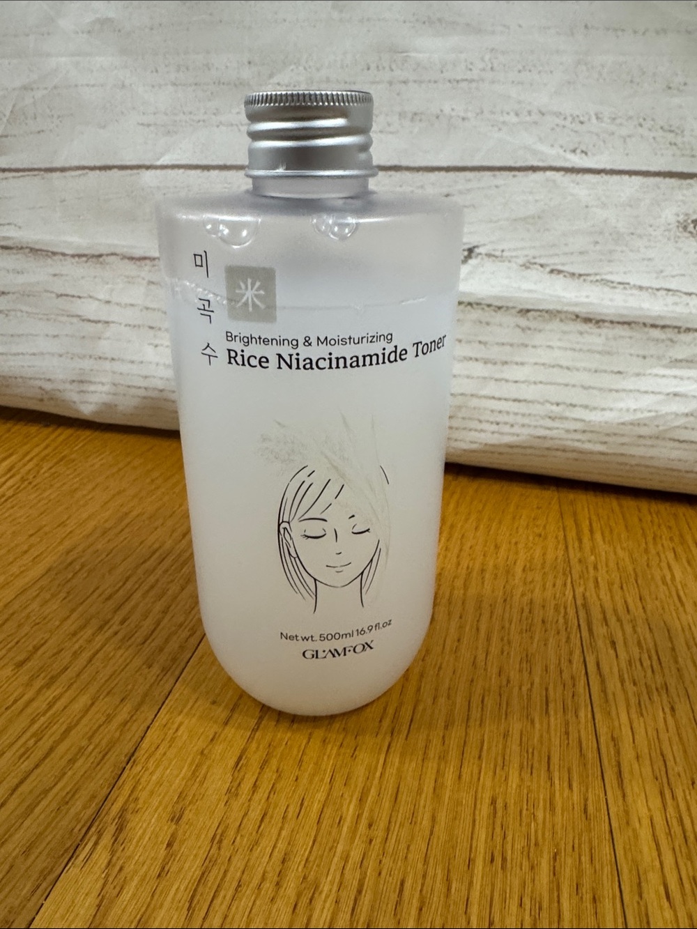 GLAMFOX K-BEAUTY Rice Niacinamide Toner -Glowing & Moisturizing! -16.9 Oz.